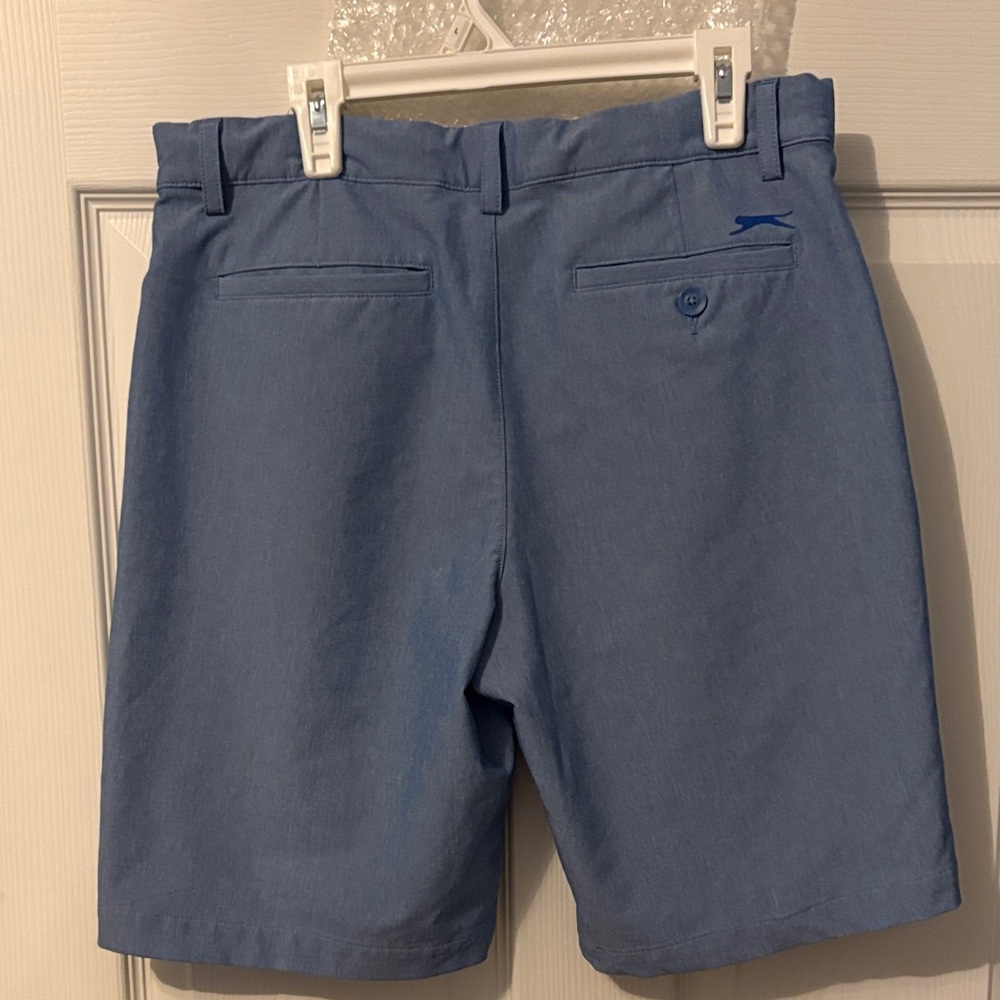 Slazenger Light Blue Men's Flat Front Shorts